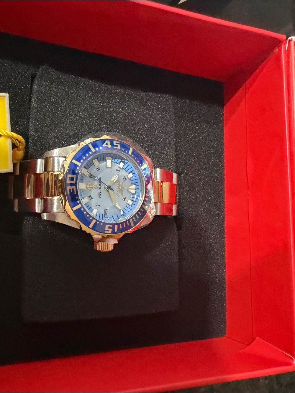 Invicta Two-Tone Blue Bezel Women's Watch